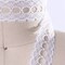 2 Yards White Polyester Eyelet Lace Trim Scalloped Edged Floral Motif 1 Inch Wide